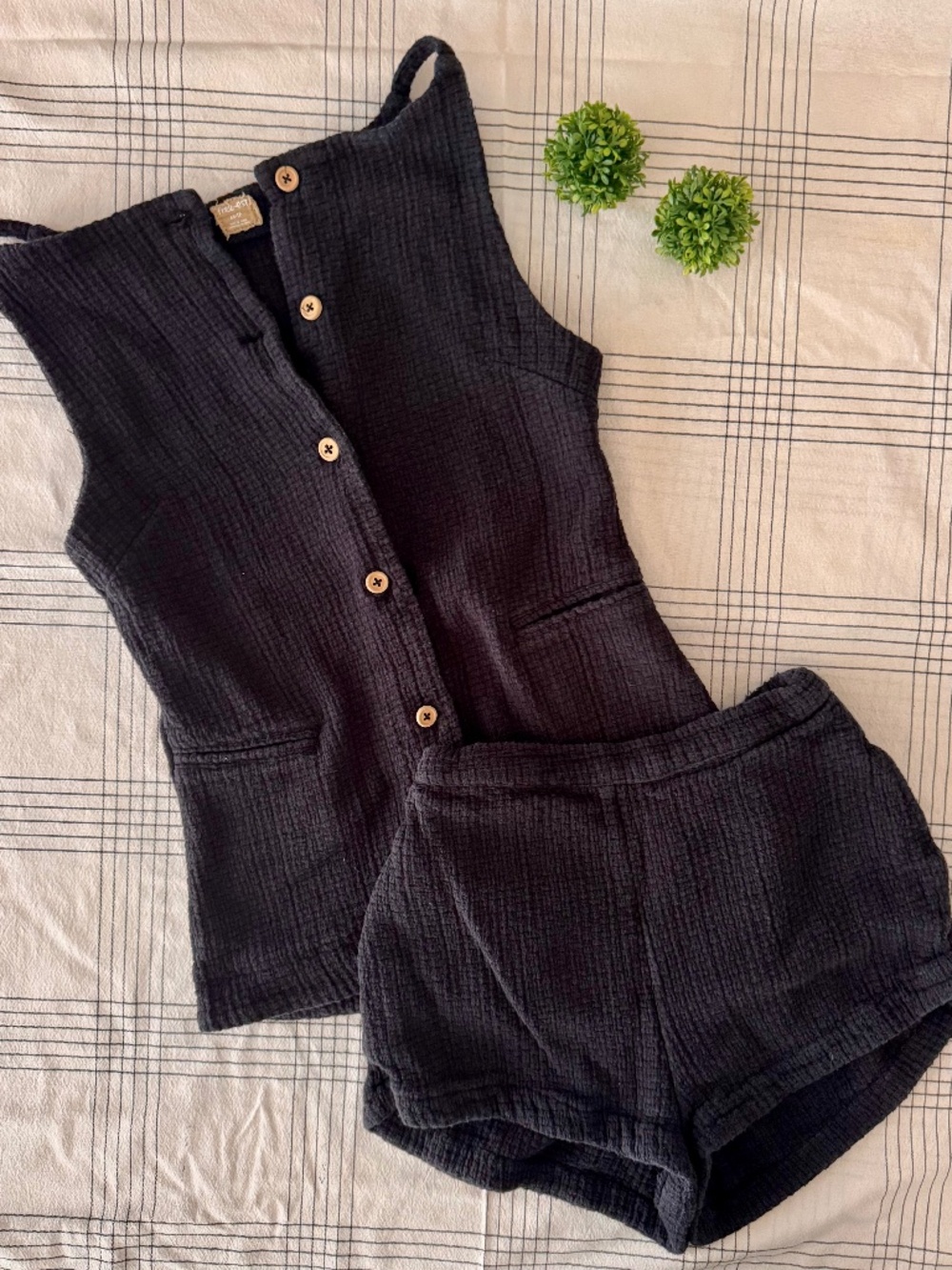 Free People free-west "So Fresh Vest Set" I Black I XS
